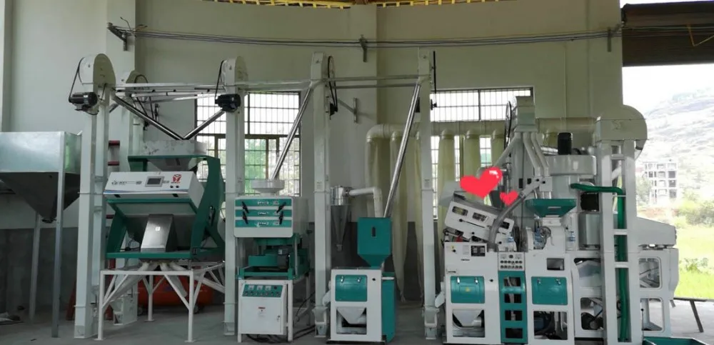 Grain processing machinery Hot sell 40-50 tons /day complete set rice mill plant