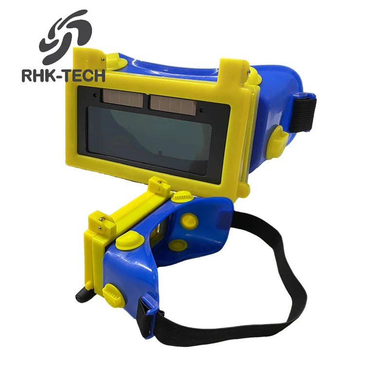 RHK OEM Industrial Flip Up Eye Protection Safety Solar Automatic Dimming Welding Goggles Auto Darkening With Good