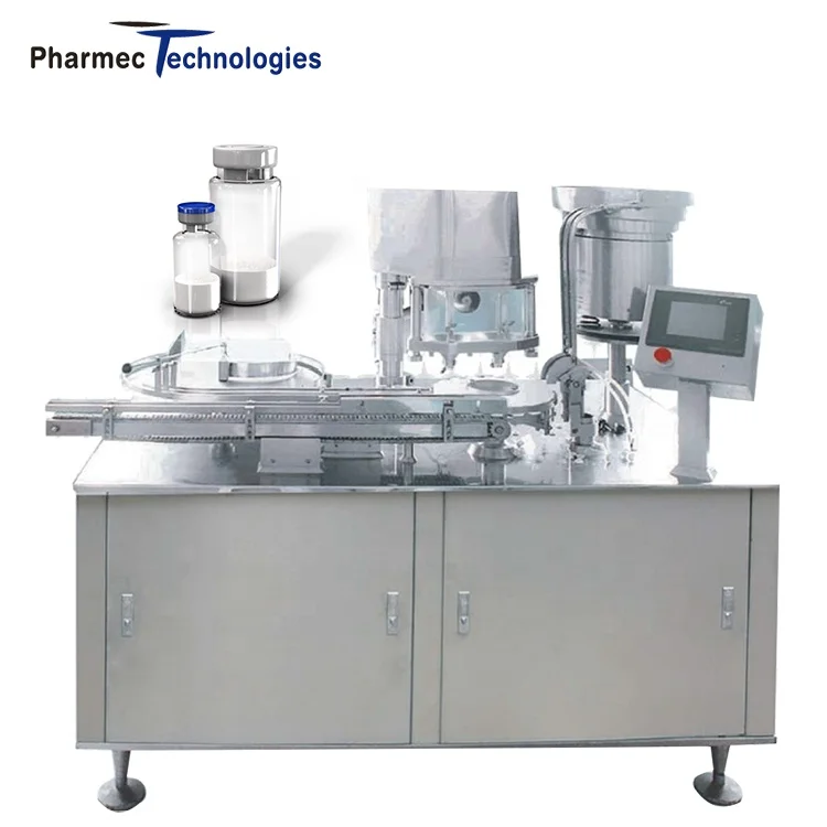 Automatic Pharmaceutical Injectable Antibiotics Glass Bottle Vial Screw Powder Filling Machine