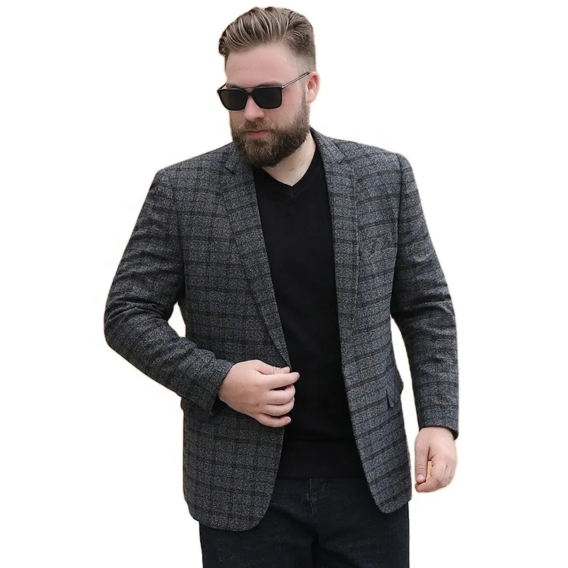 
Middle-aged and young obese men autumn oversized suit for men fat suit jacket 
