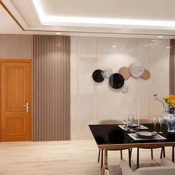 DIY Wood Lowes Interior Wall Paneling Melamine Faced or Paint Color PET Fluted Wall Panel Wood For Hotel Home Decor