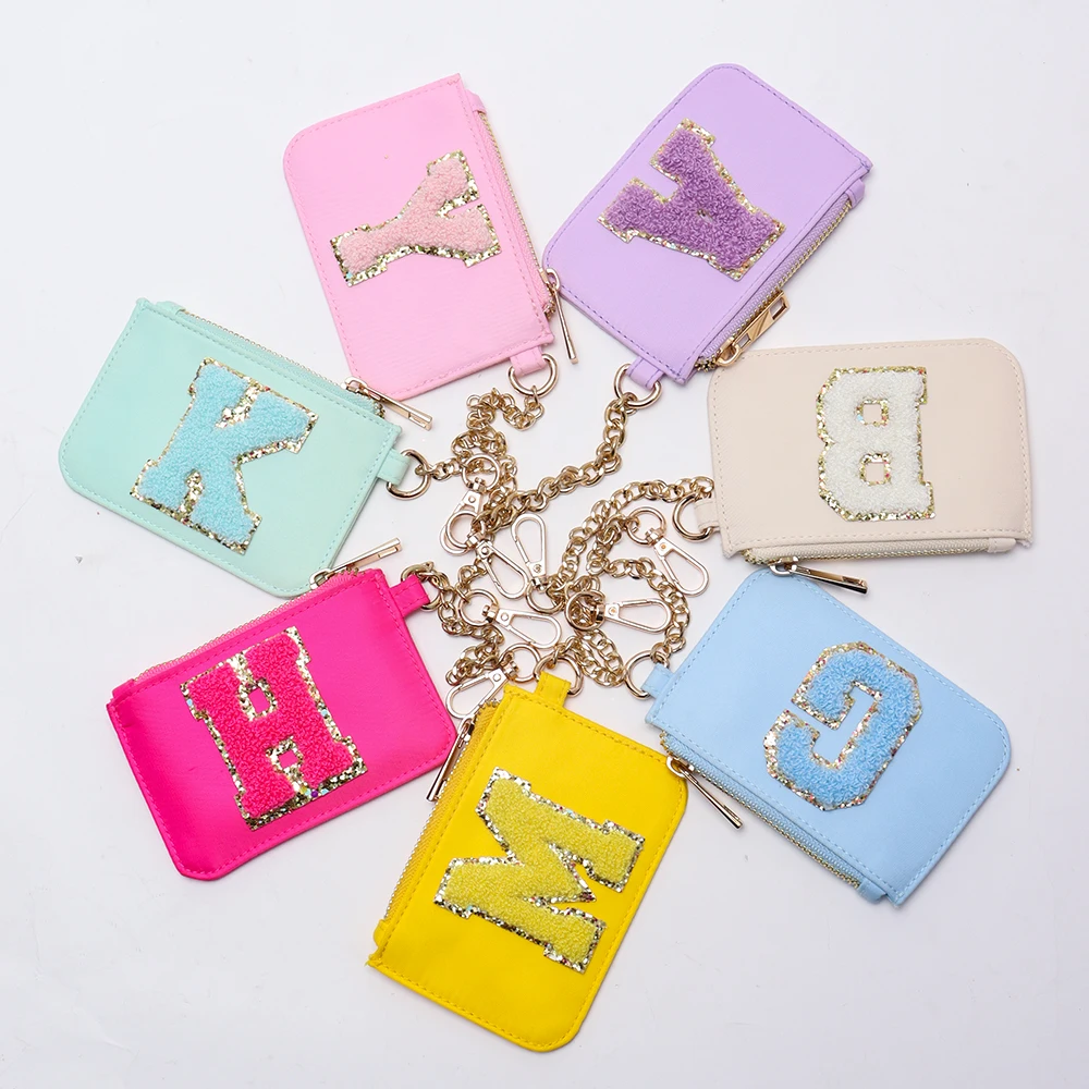 New Type Top Sale Smart Durability Macaron color Keychain Card Coin Purse Keychain Zipper Cute Girls Keychain Wallet