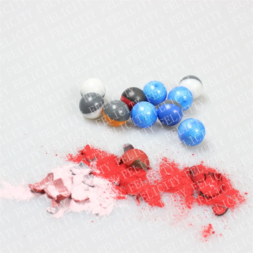 Biodegradable 043 68 wax shell powder paintball for shooting outdoor game