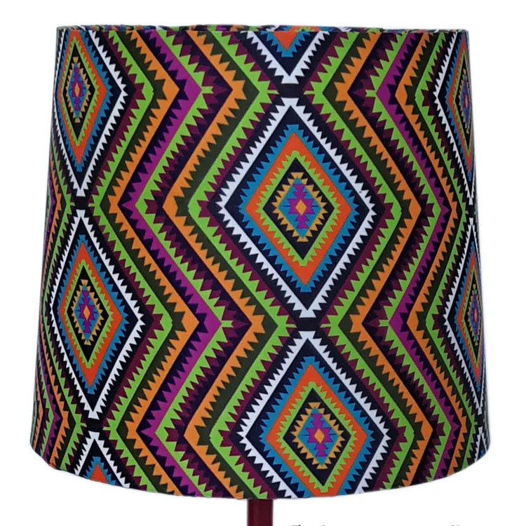 
6 Inch Lighting Parts Lampshade Custom Printed Pvc Fabric Colored Lamp Shades 