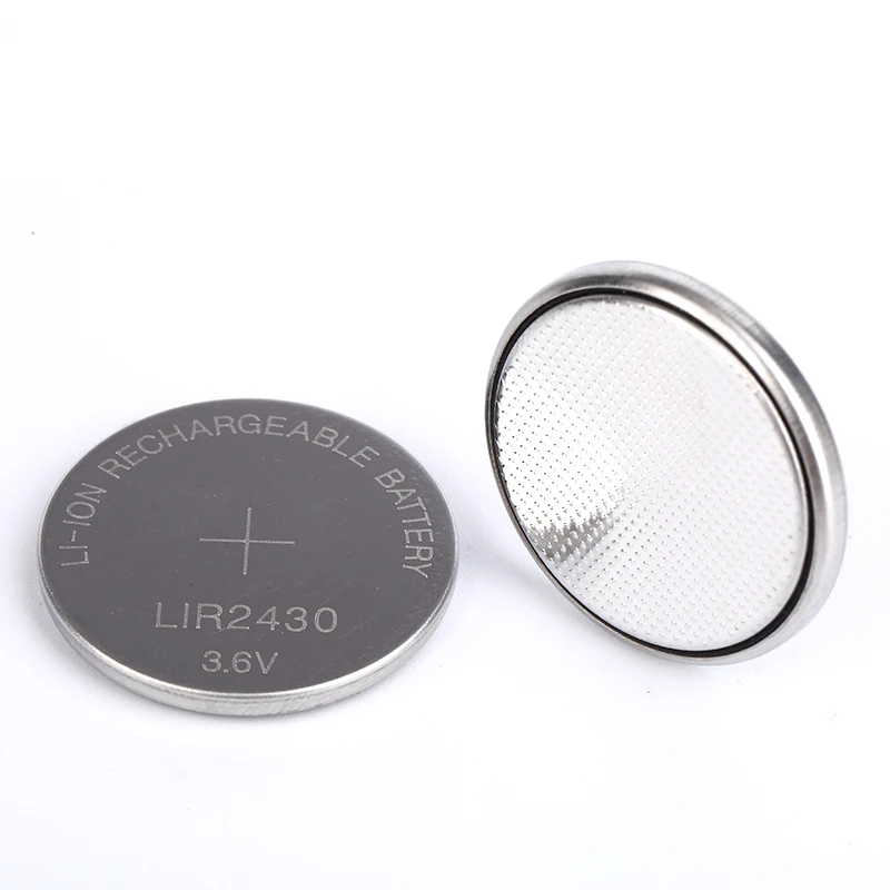 LIR2430 3.7v 55mAh Lithium Ion Button Cell Rechargeable Battery Cell Logo Brand Custom OEM for Consumer Electronics
