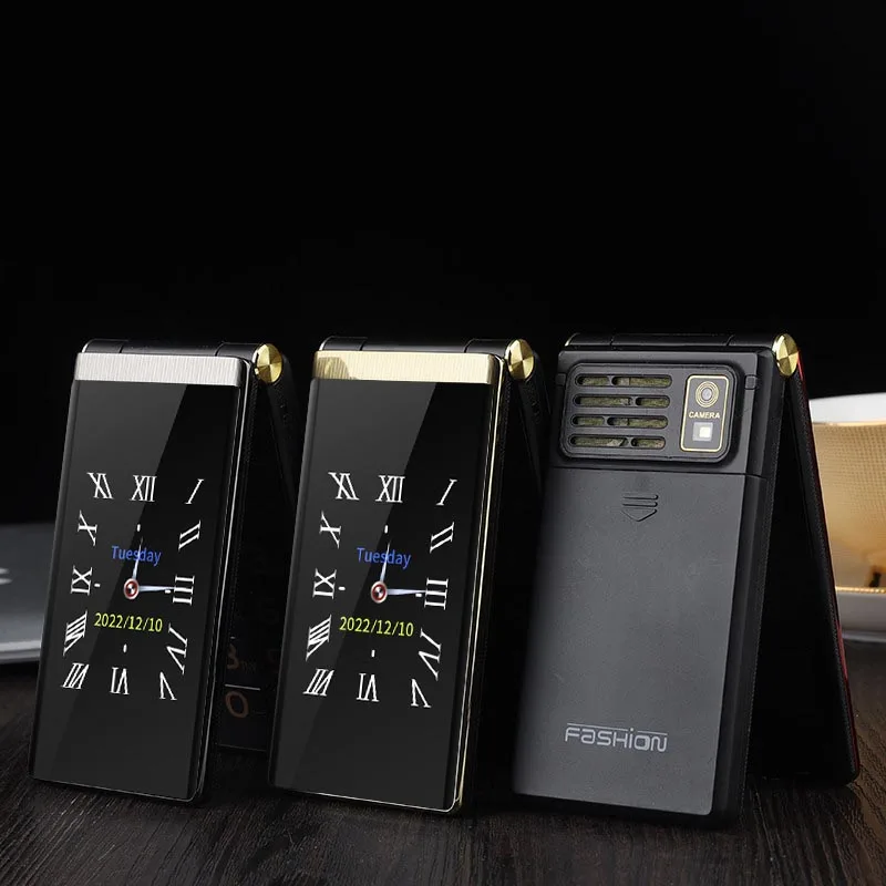 YEEMI M1 GSM 2G Флип Мобильный телефон для пожилых людей с двумя Sim-картами реальный 1800 мАч двойной экран поддерживает русский ключ дешевый сотовый
