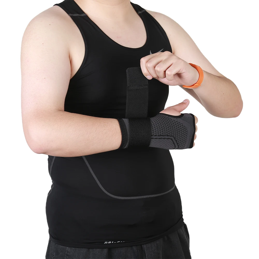 Wholesale palm protection compression pain relief wrist band wrist support palm brace for sport