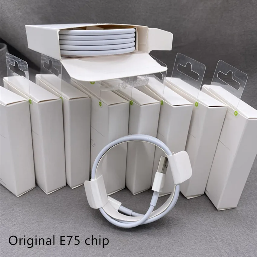 Оригинальный Usb-кабель Foxco E75 1 м чип для передачи данных usb-кабель быстрой зарядки Iphone 7 8 XS MAX 11 12 13 адаптер с