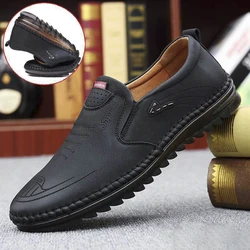 Chaussures Hommes Non-Slip Genuine Leather Shoes for Men New Cowhide Driving Shoes