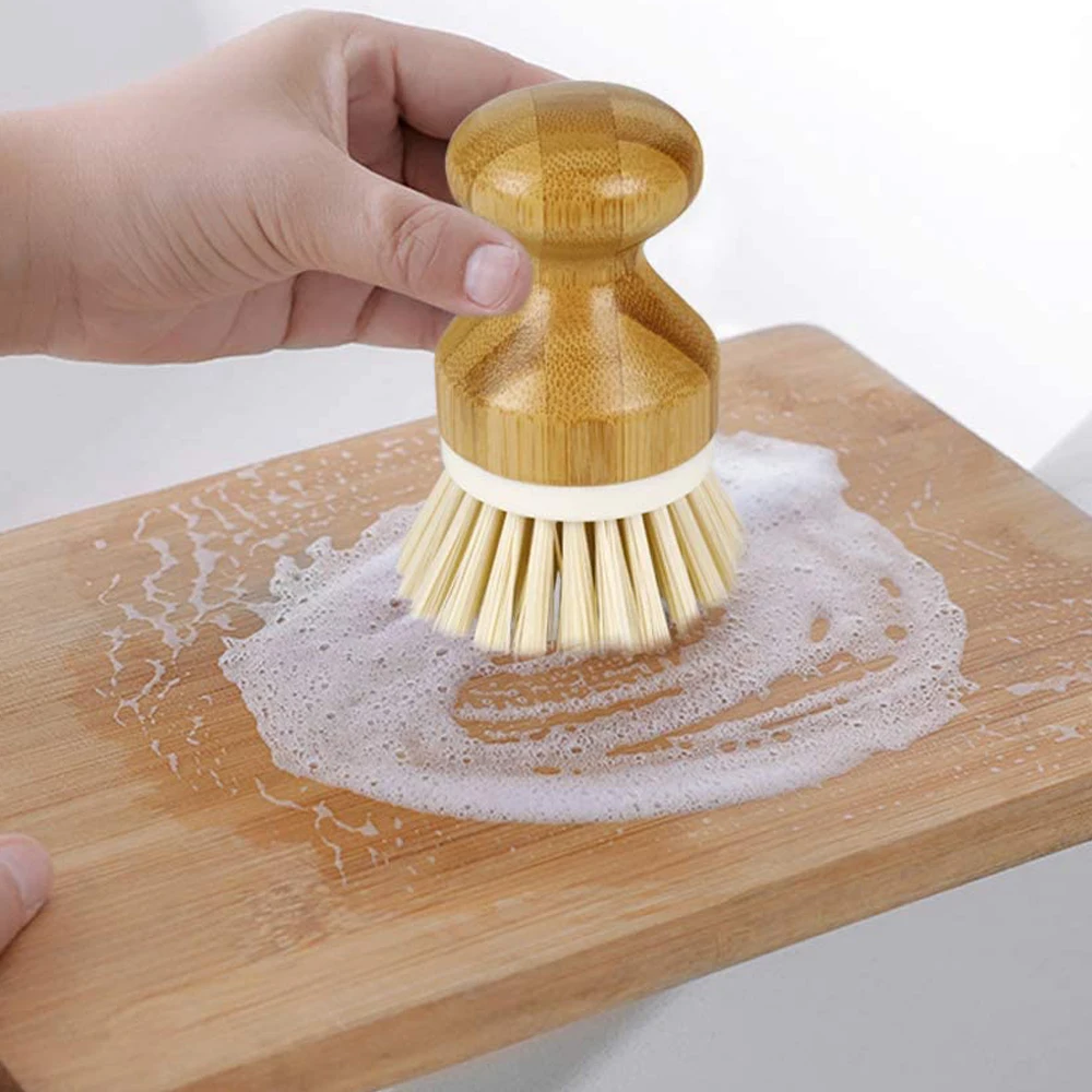 Kitchen Bathroom Tableware Cleaning Plant Based Bamboo Brush