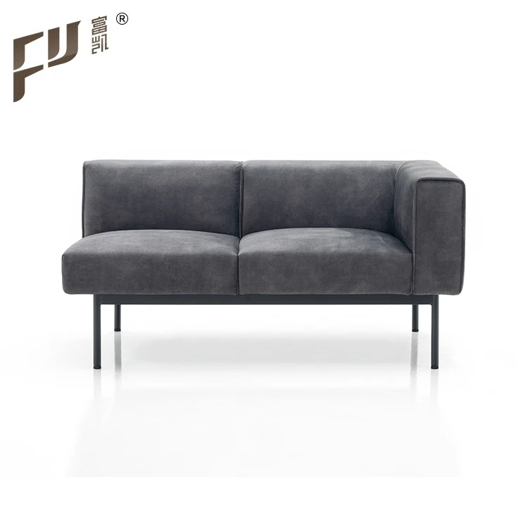 
Dark Grey Office Furniture Reception Office Sofa 2 Seater Fabric Sofa 