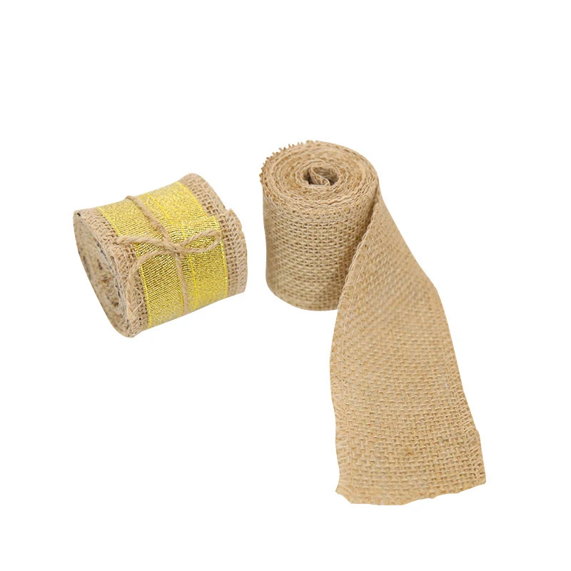 
Christmas wired burlap decoration ribbon burlap rolls for sale 