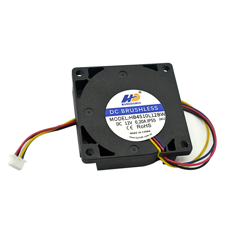 Hangdahui blower Small 45mm 45x45x10mm 4510 ball bearing dc brushless blower fan 12v high rpm small blower fan small