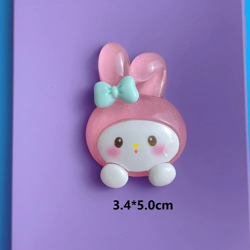 Большой Шарм из смолы Sanrio мультяшный светящийся в темноте Мелодия Kitty Kuromi Keroppi Diy Декор для телефона