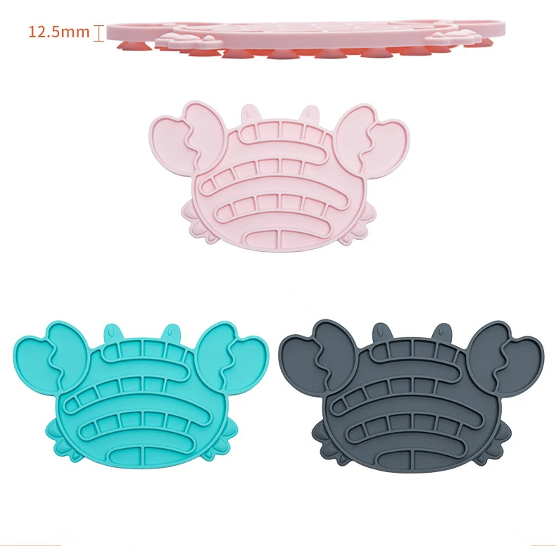 Factory Wholesale Non-toxic Durable Silicone Licking Mat Suction Cups Crab-shaped Pet Cat Lick Pad Slow Feeder Dog Lick Pad
