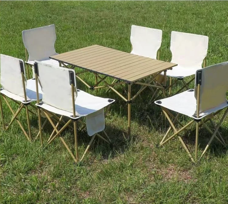 Lightweight Portable Outdoor Roll Up Picnic Tables with Carry bag Folding BBQ Table  Camping Table for Outdoor Adventure