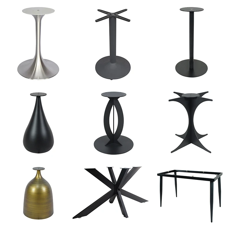Good Quality Chrome Wrought Iron Table Legs Steel Bases Dine Table Foot Metal Leg Coffee Table Base