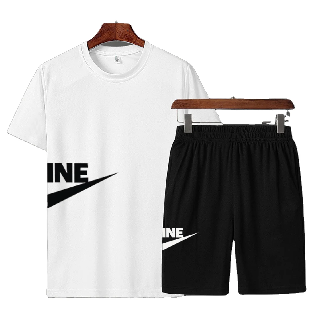 2021 wholesale custom logo made blank men shorts set streetwear unisex t shirt and shorts two piece set