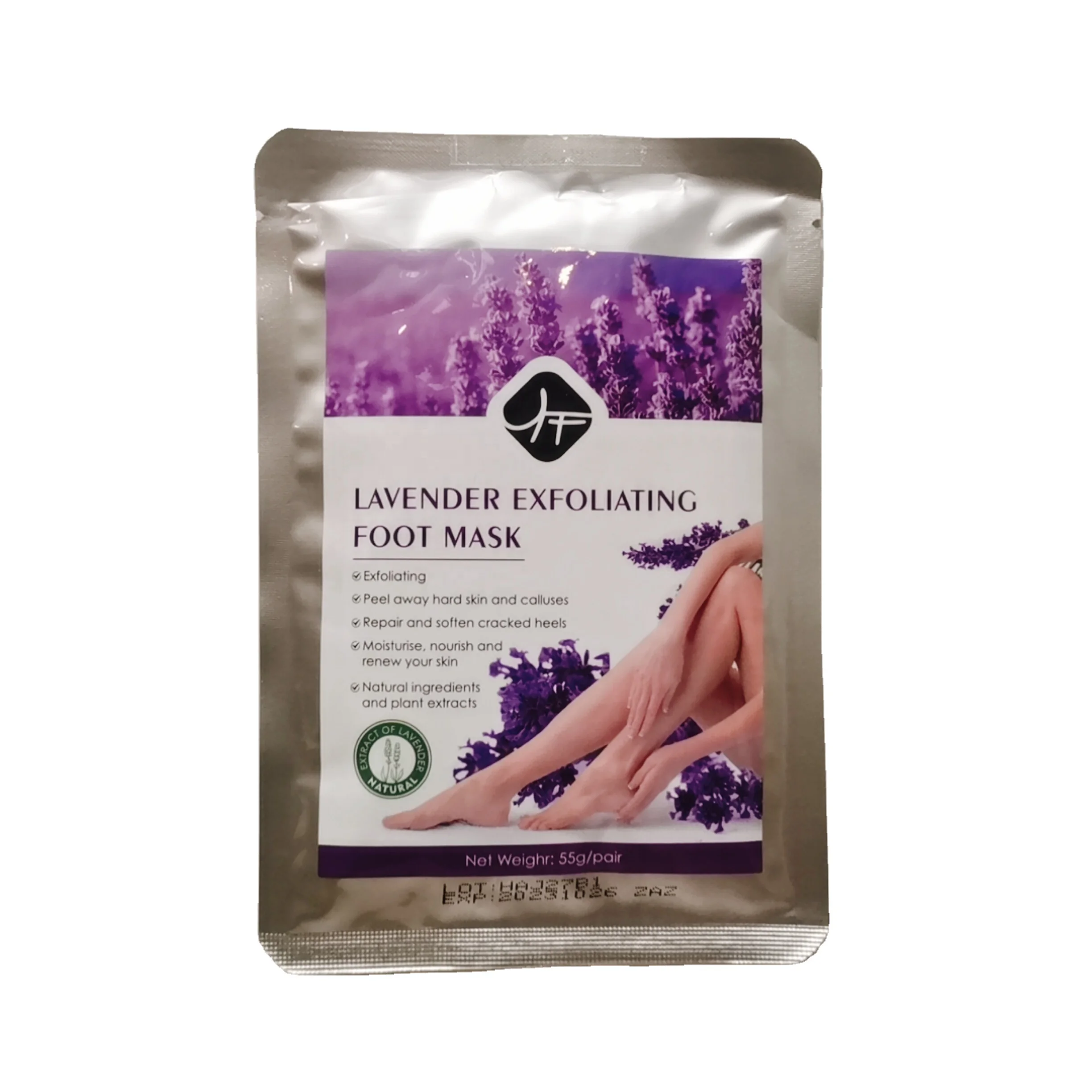 2023 order Private Label Natural Organic Lavender Oil Foot Peel Mask Small  Peeling Nourishing Exfoliating Foot Mask