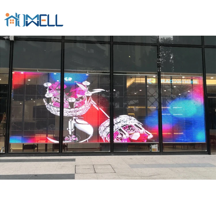 Outdoor High Brightness Transparent LED Mesh Screen HOMEWELL Newest 85% High Clearance P5*P10