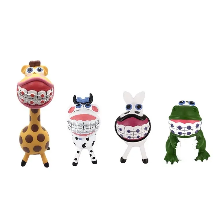 Hot selling custom gift cartoon cute animal accessories display orthodontic soft pu pressure ball