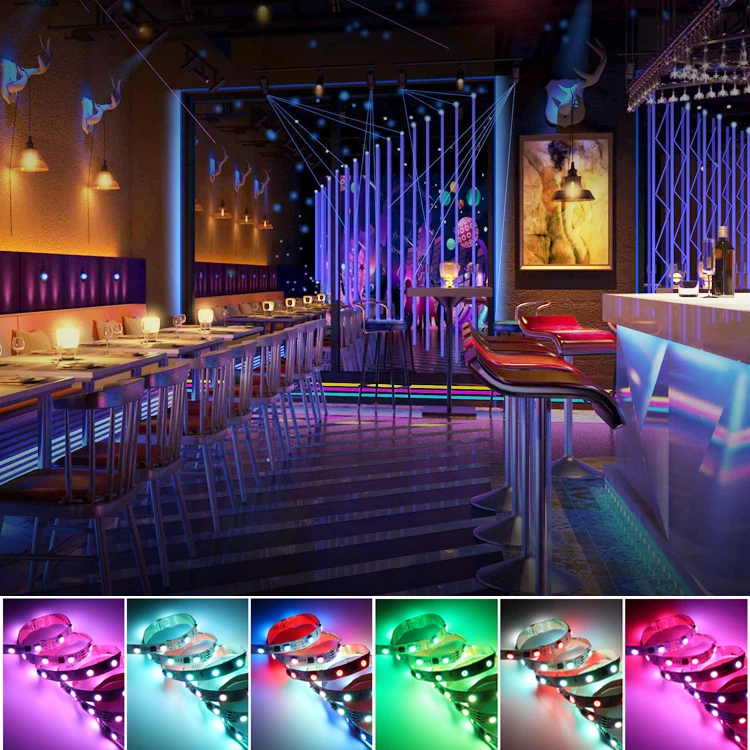 Full Dream Color Addressable Controller 60led/m 12V 24V RGB RGBW WS2811 LED Strip With Decoration