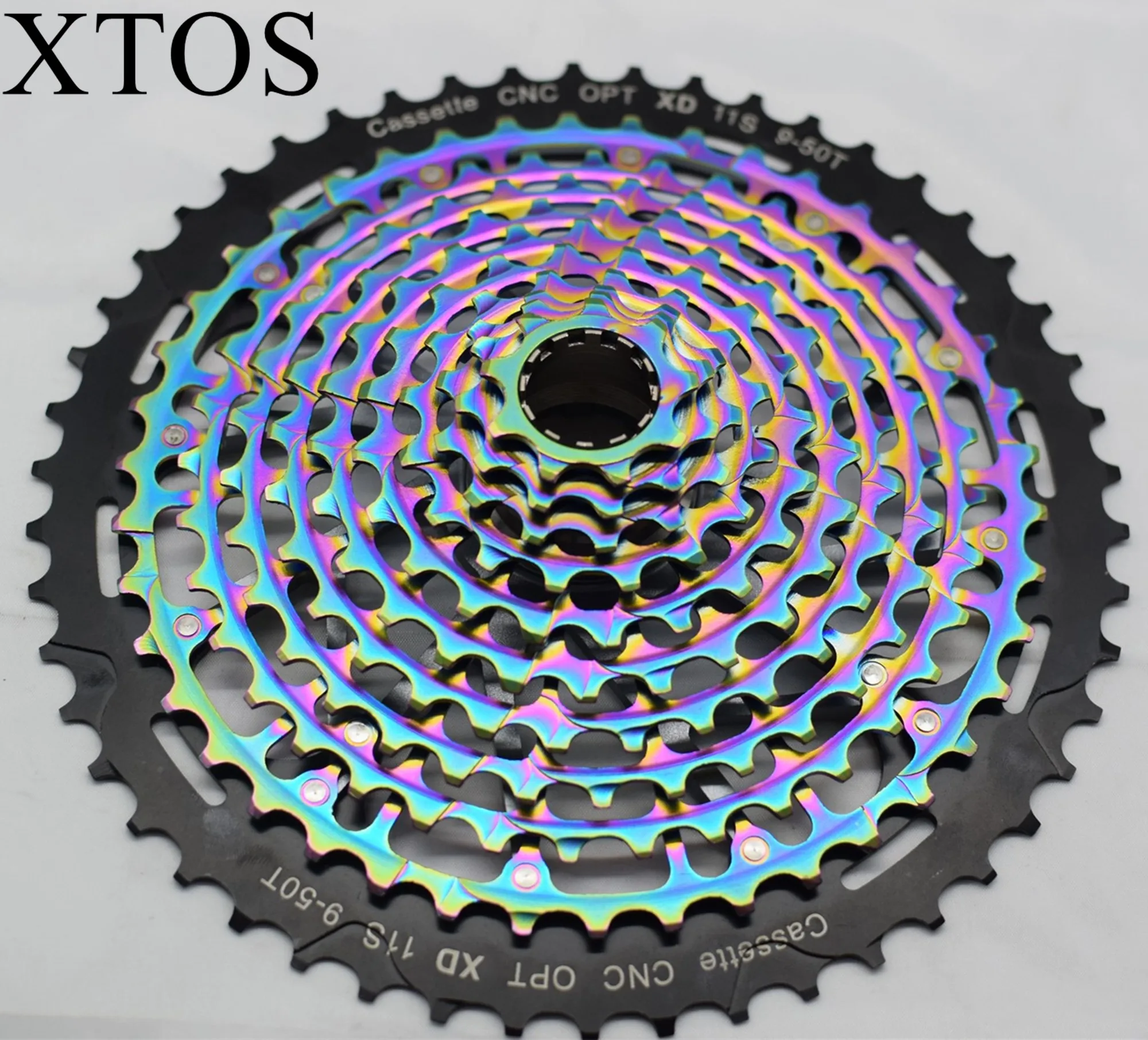 
Xtos Ultimate Mtb11Speed 9-50TCassette Ult Xd Cassette Rainbow Steel Ultralight Freewheel Sprocket 