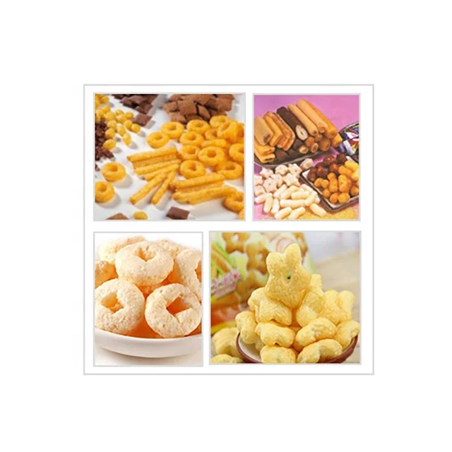 automatic puff food processing line making extruder machine corn sticks puffed snack food manufacturing machinery