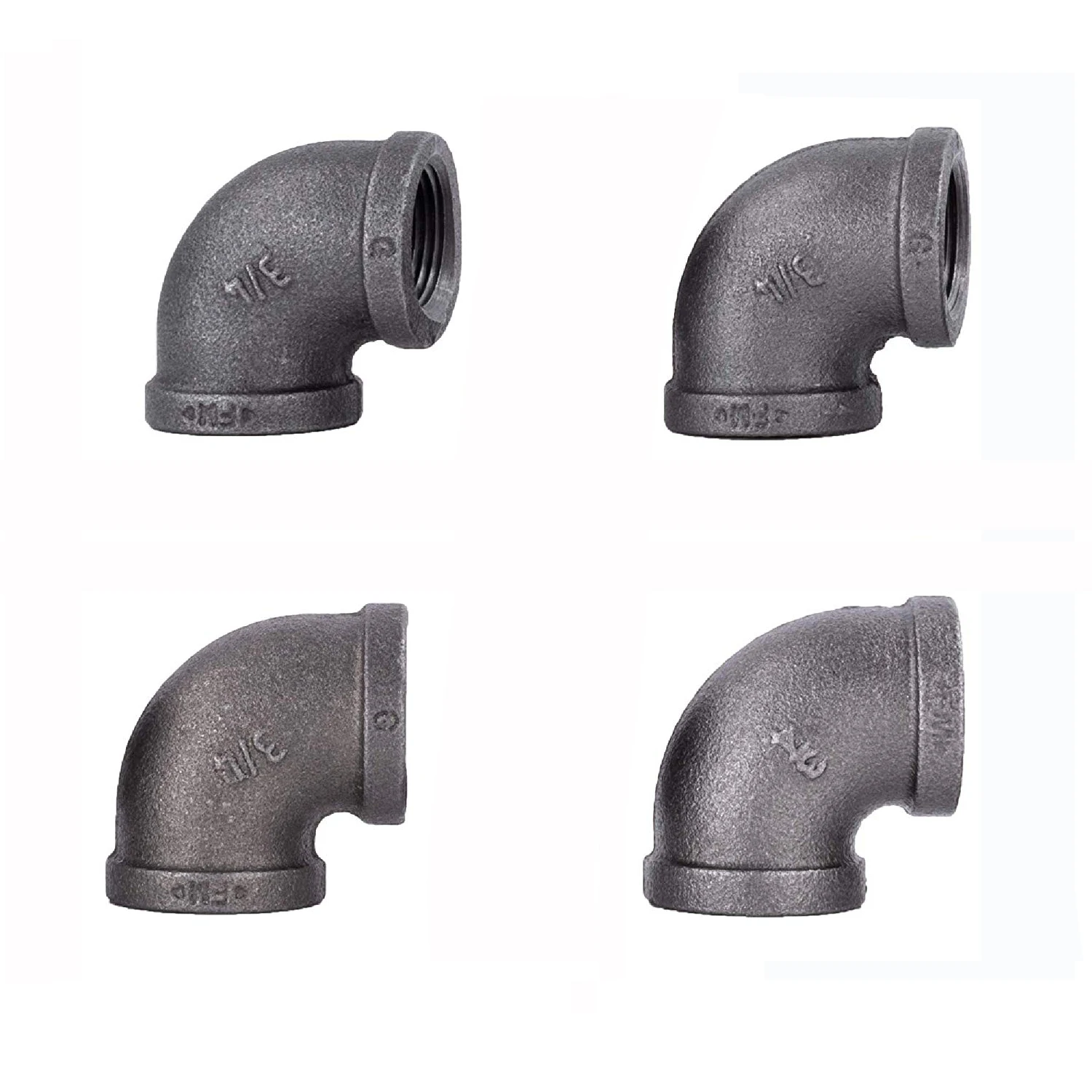 Pipe Fittings Metal Degree Elbow Y Tee 4 5 Way Parts Black Galvanized Cast Carbon Steel Gi Malleable Iron Flange Pipe Fittings