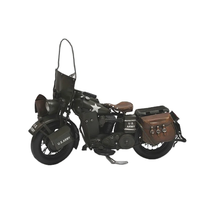 Vintage industrial style manual iron art metal craft motorcycle models