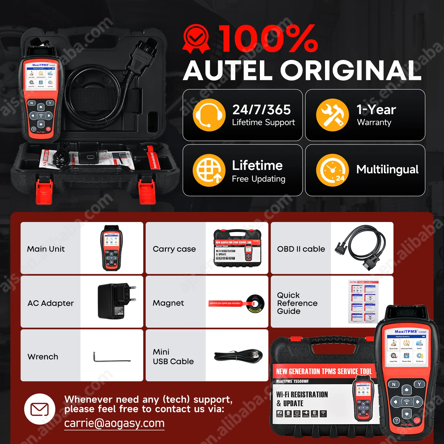 Autel TPMS TS508WF TPMS valve Programming tools Autel scanners Car Tire Pressure Monitoring Truck Tires Tyres TPMS Autel TS508