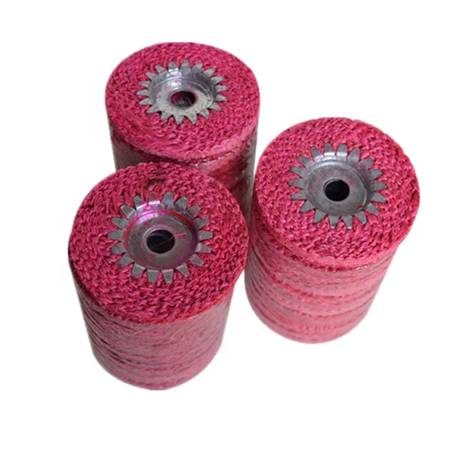 spiral treated wide sisal wheel to aluminium alloy band tape