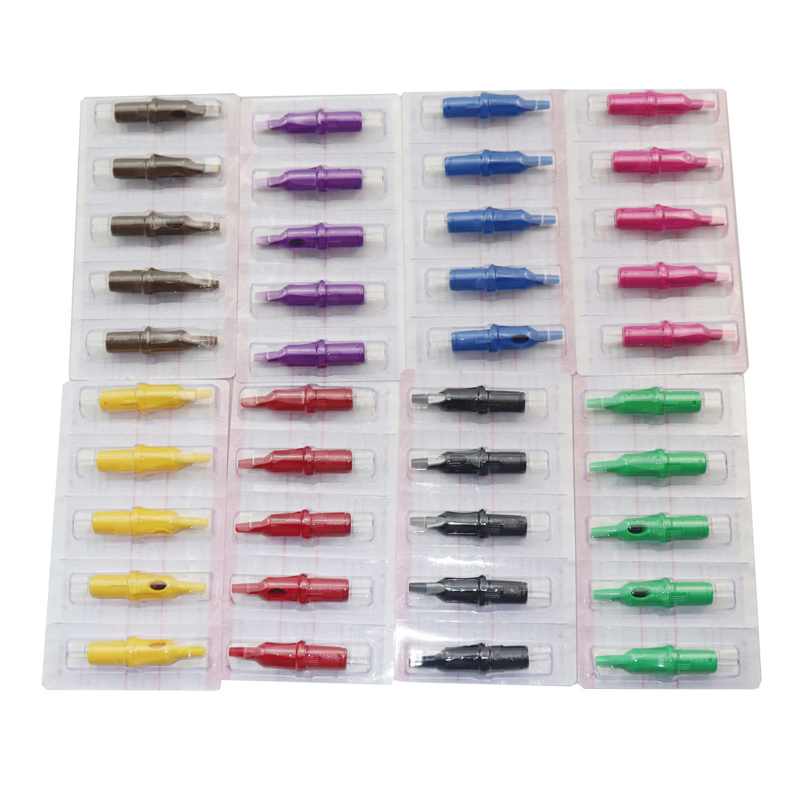 Kissure 40pcs mix color Ballpoint Tattoo Cartridge Needles for Player&Beginner&Designer Drawing Practice Tattoo