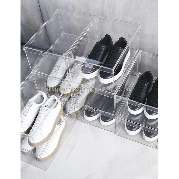 
Wholesale 3 Sizes Clear Acrylic Shoe Storage Box 