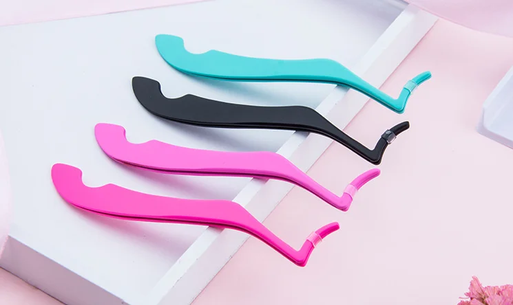 Private Label Custom Logo Stainless Steel False Eyelash Applicator Tool Mink Lash Tweezer