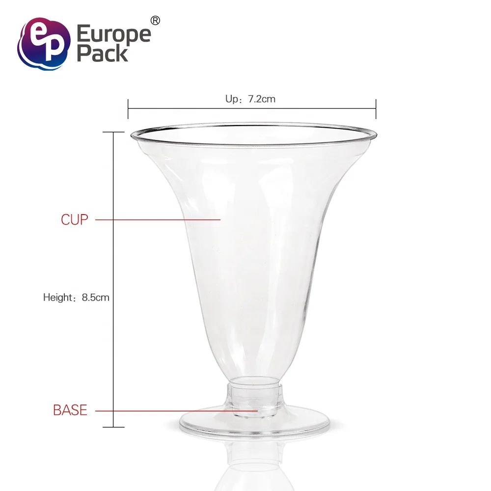 Factory wholesale food grade special disposable plastic customized wine cocktail cup