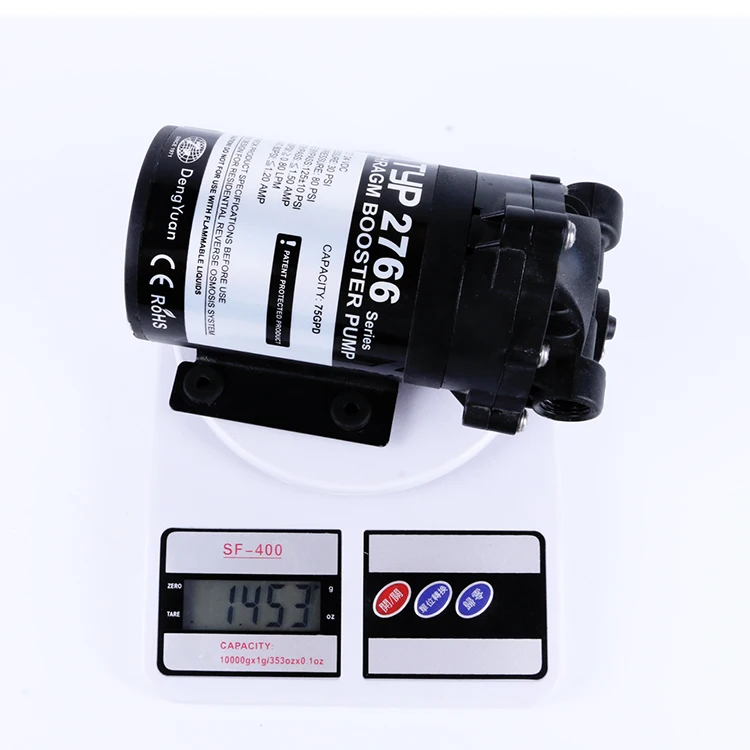 100% Pressure Testing High Flow Pressure 75gpd ro booster pumps 12v