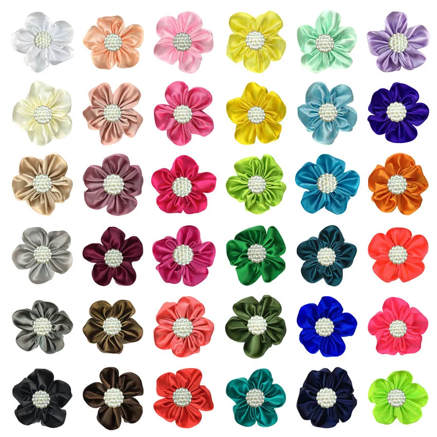 Korean style fresh simple color prints bow nude color thin nylon headbands set