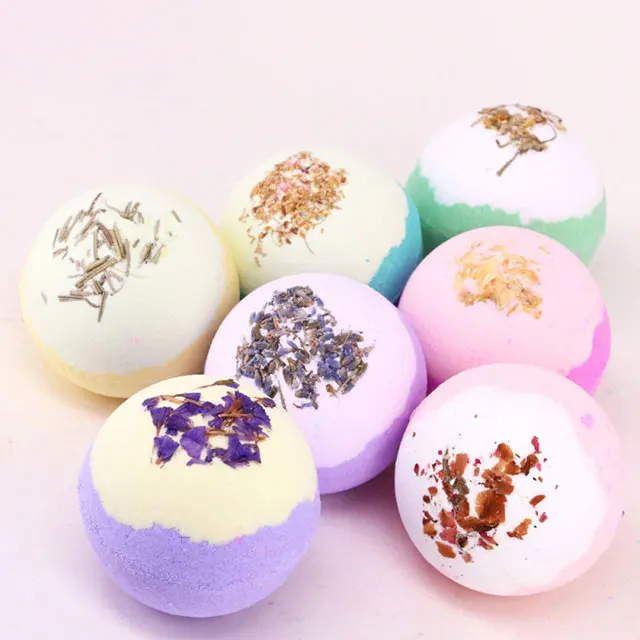 Oem Cute Bath Bomb Molds Rich Bubble Shower Steamers Home Spa Fizzy Body Bath Cleansing Care 6 Pcs Gift Set Packaging Bathbombs