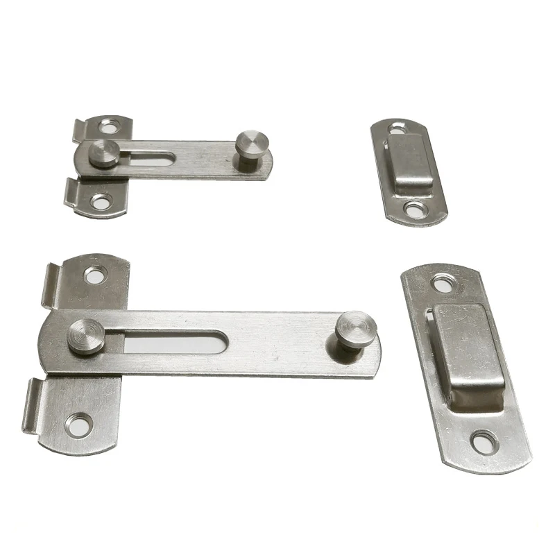 Stainless steel Hasp Lock security push button latching switch handle door slam latch for Window Cabinet Fitting Sliding Door