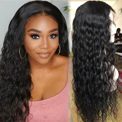 Wholesale Cuticle Aligned Remy India Human Hair Wigs 150 Density Factory Price 13x4Front Lace Frontal Water Wave Wig Virgin Hair