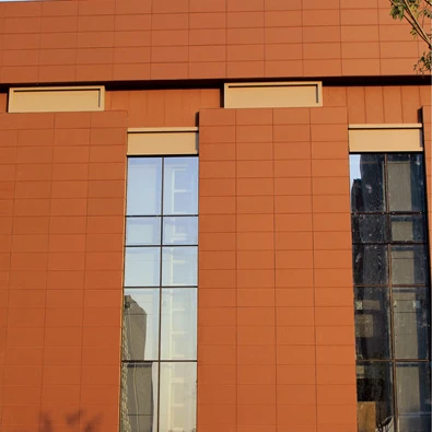 Foshan red grey yellow white terracotta facade panel for exterior curtain wall decoration cladding external facade panel