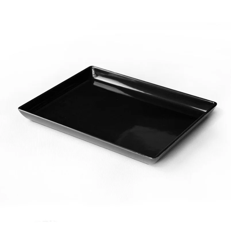 Wholesale restaurant rectangular melamine black tray