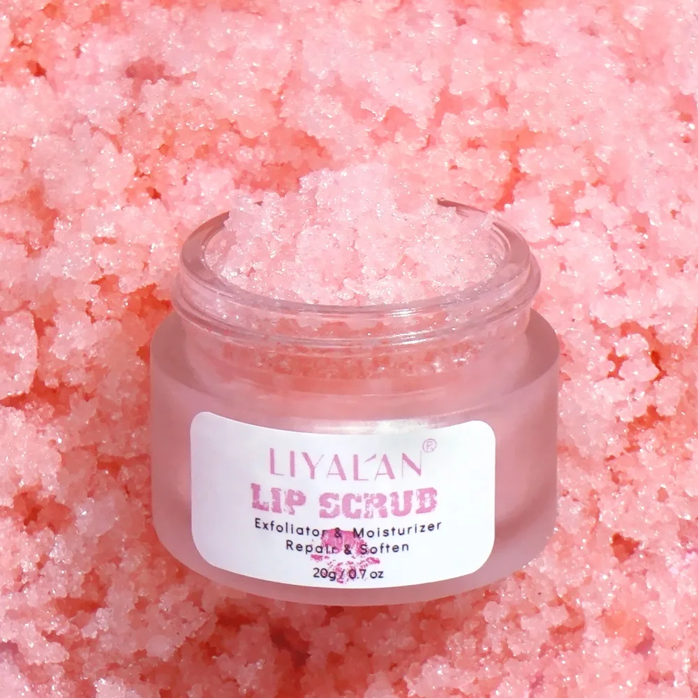 Розовый скраб для губ частная марка Уход за губами увлажняющий органический отшелушивающий сахарный розовый