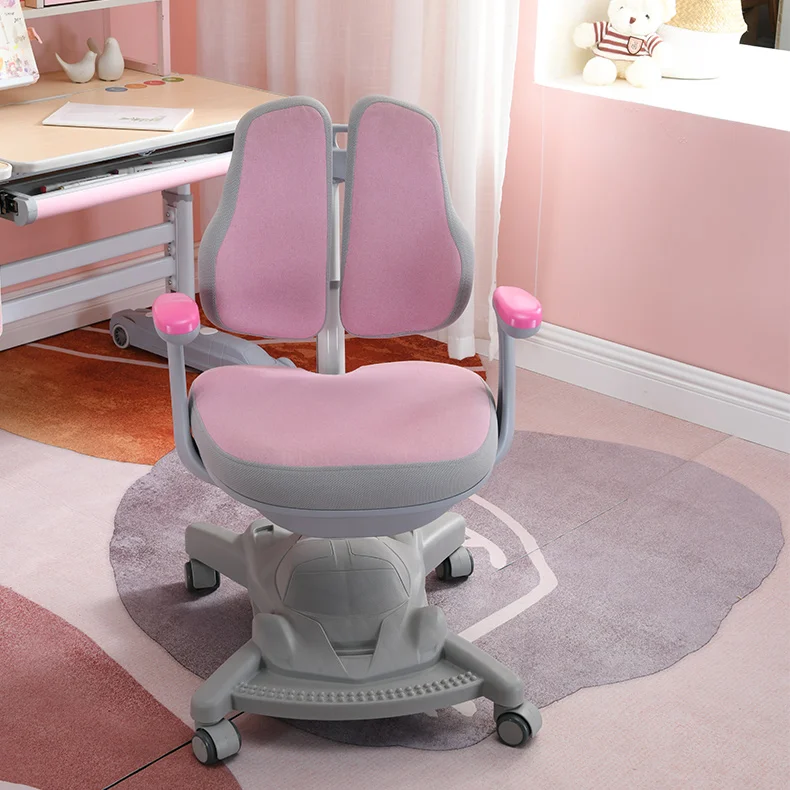 
2020 new luxury style wholesale pink color kid adjustable and ergonomics chair with safety material 