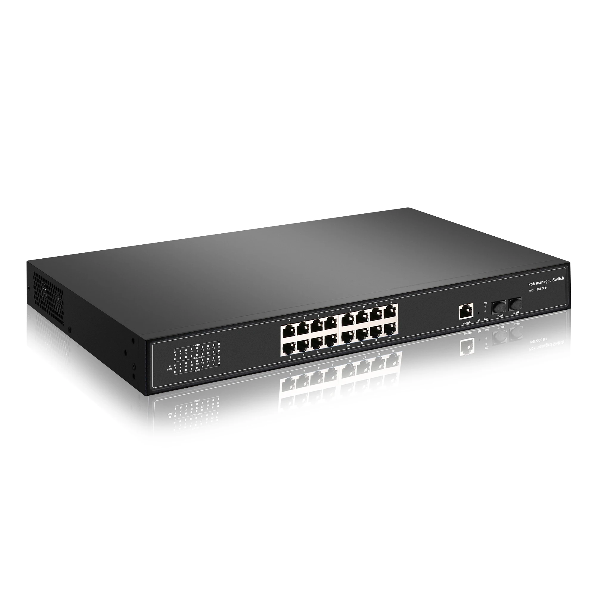 L2 Managed Network 16 port solar power poe switch