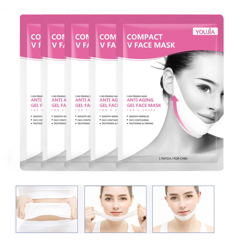 OEM/ODM Rose Collagen Lifting Face Slimming Mask Wholesale Skin Whitening Shape V Line Face Masks