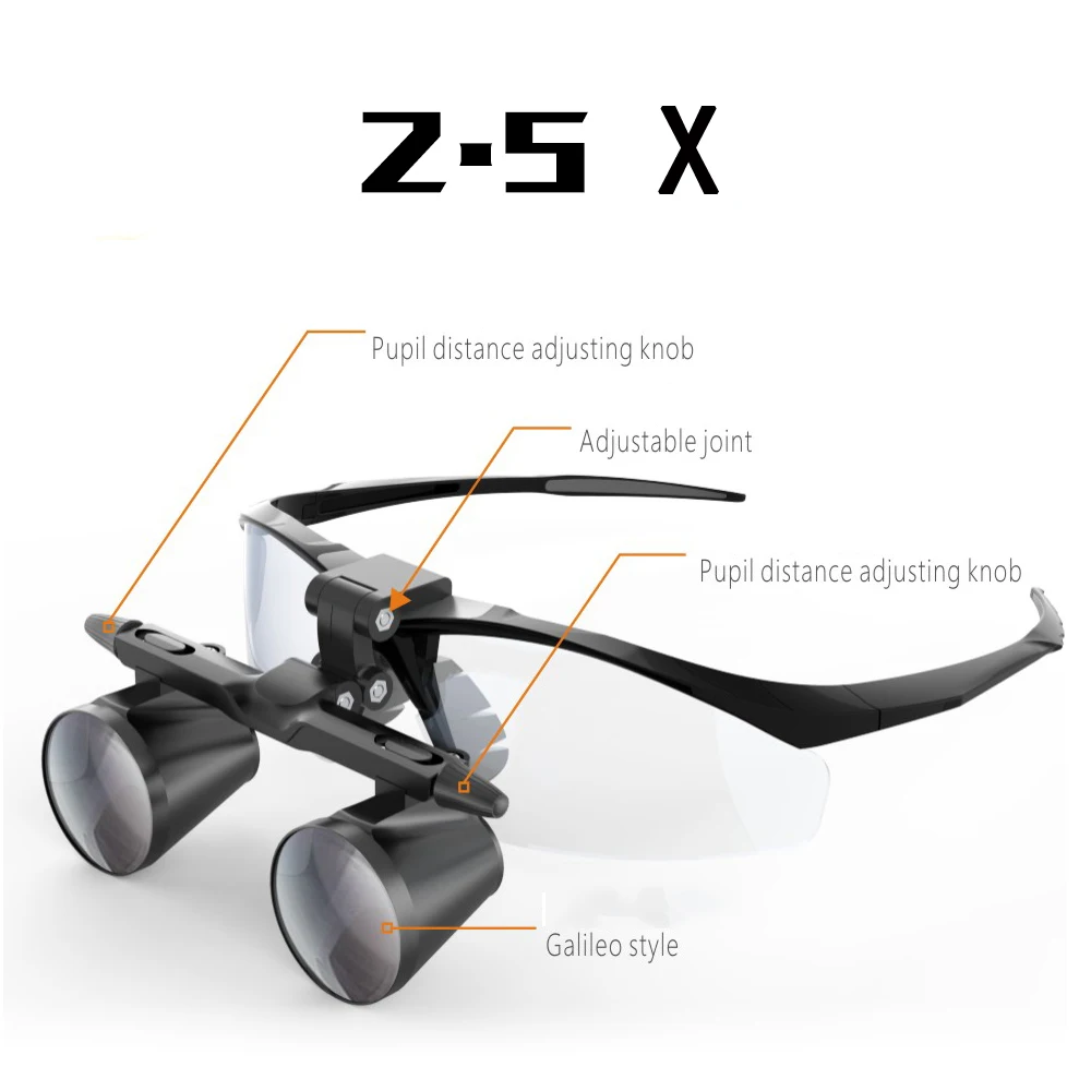 2.5 3.5x led headlight magnifying glasses binocular dental Surgical loupes