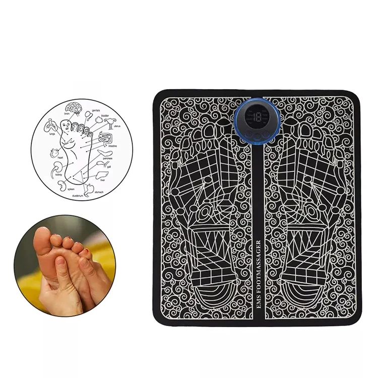 Electric Vibrating Acupressure Magnetic Insoles for Feet Massage Foot Massage Mat Foot Ems Foot Massager Pad