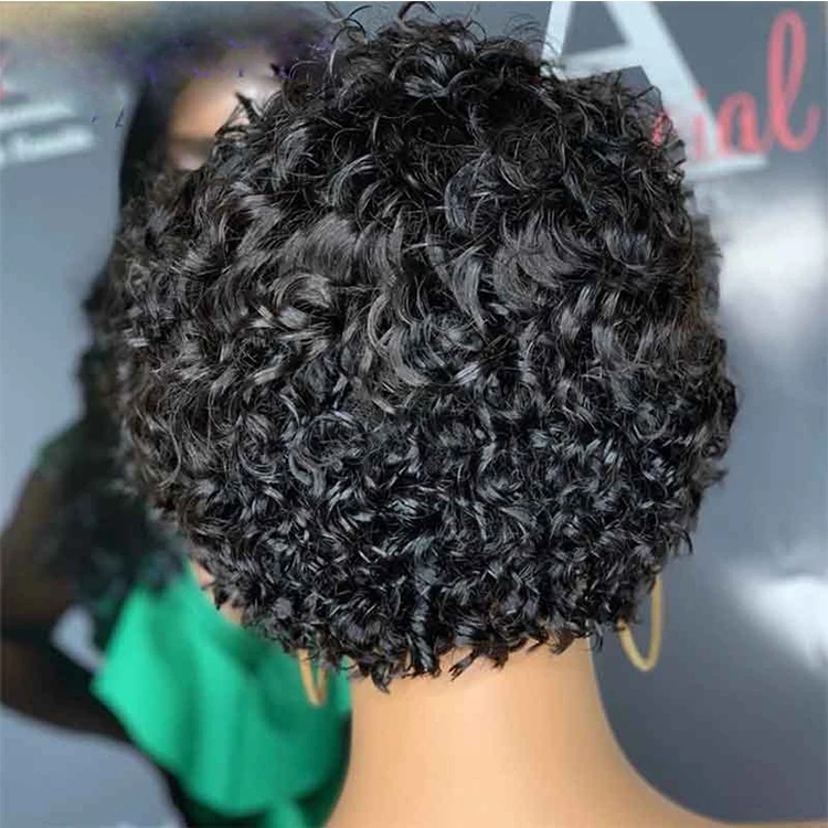 Natural Hairline Short Curly Bob Wigs virgin Brazilian Human Hair Lace Front Wigs for Black Women